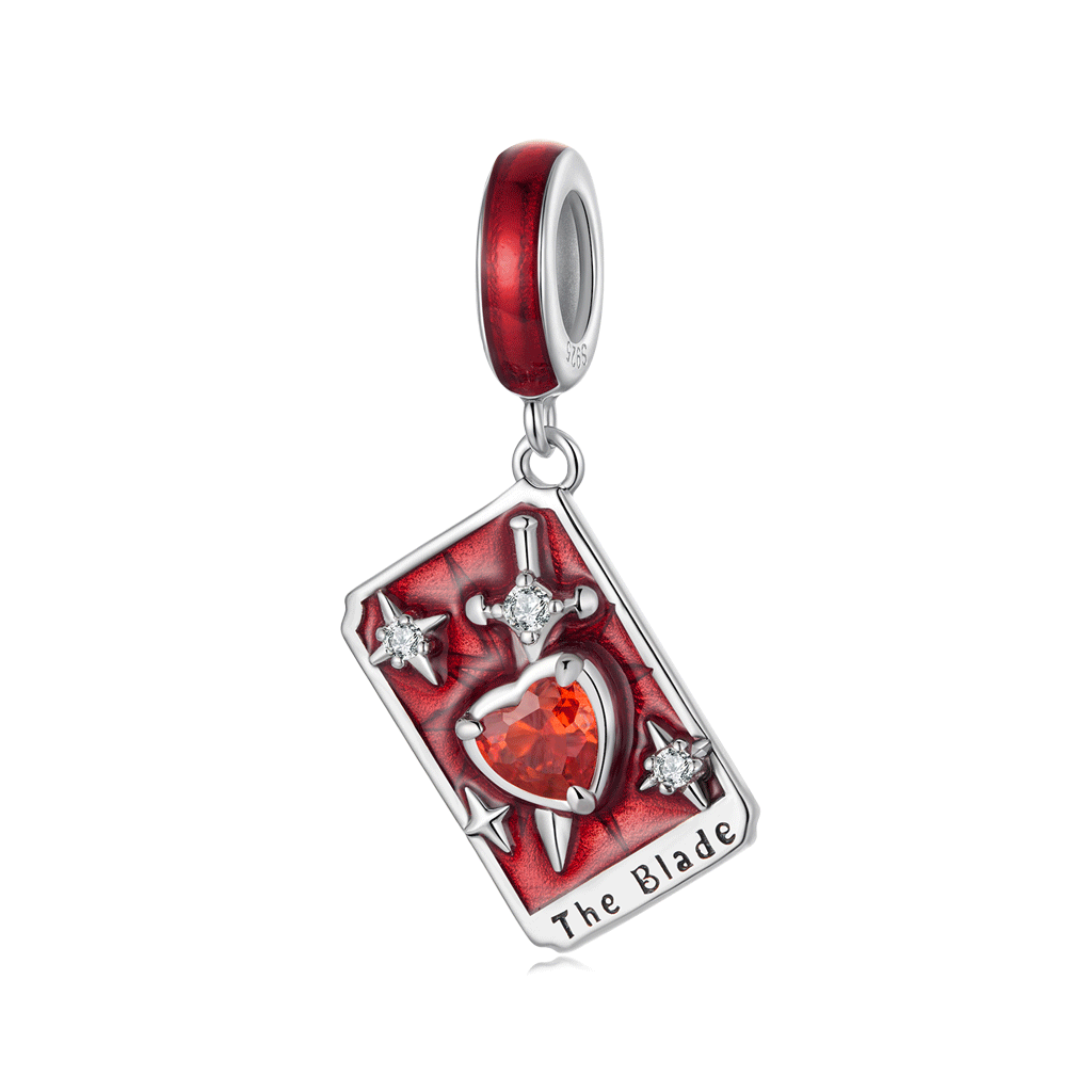 Gnoce Tarot Red Swords Pendant Dangle Charm_1