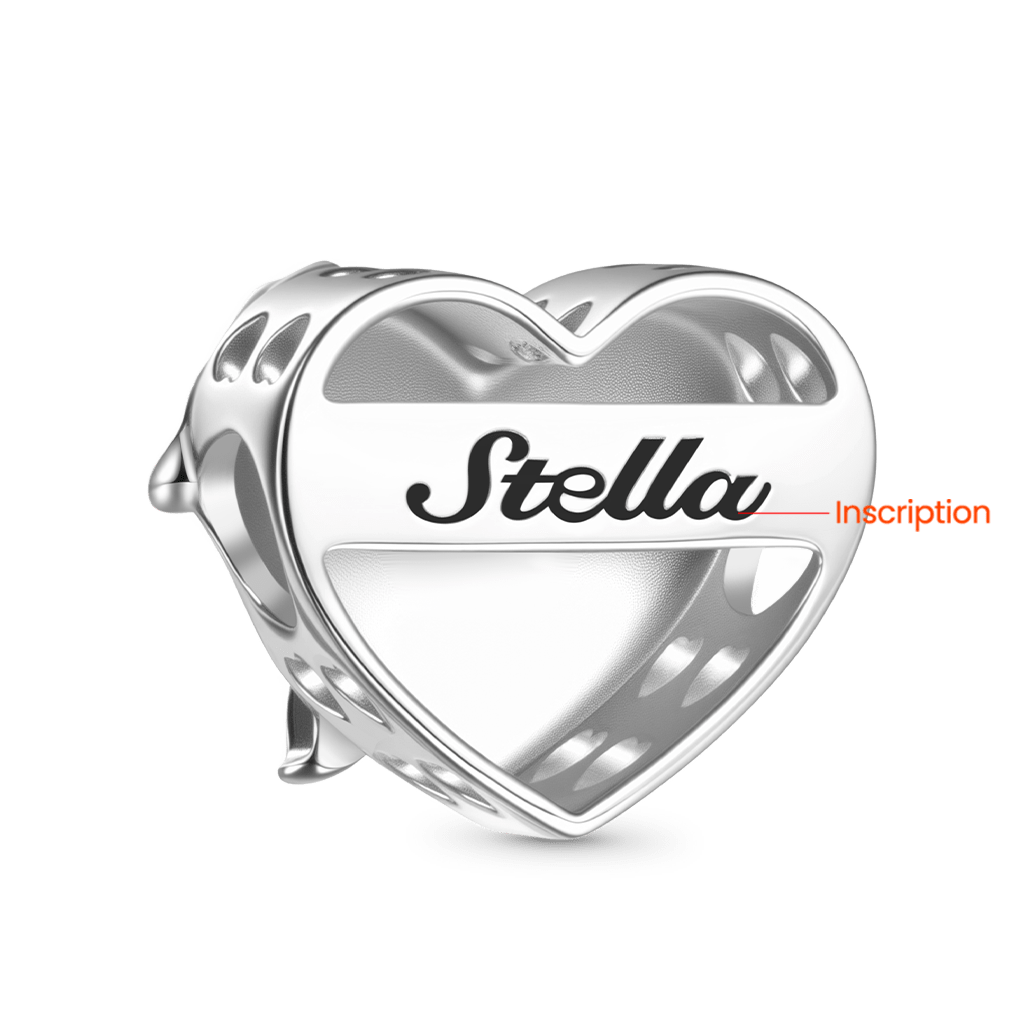 Gnoce Color-changing Sunflower Heart Engravable Charm Platinum-plated Silver Blend_3