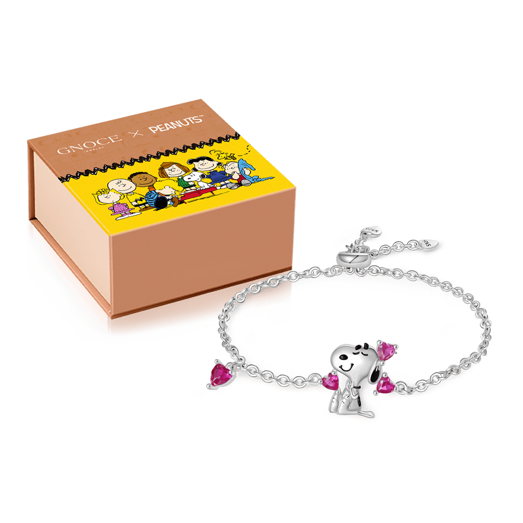 Gnoce Peanuts Snoopy Love Heart Adjustable Bracelet_2