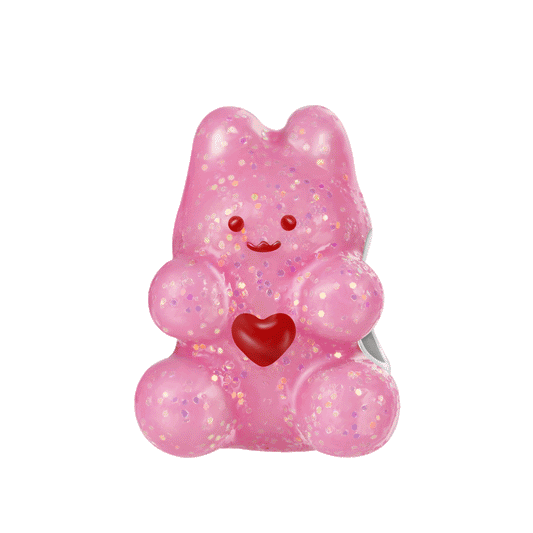 Gnoce Rabbit Gummy Glow-in-the-Dark Charm Platinum-plated Silver Blend_1