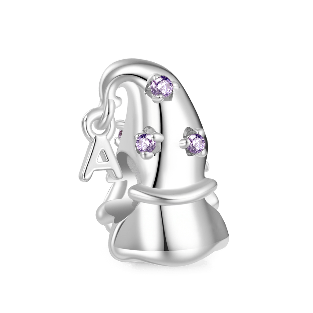 Gnoce Gnome Embraces Birthstone Heart Charm Platinum-plated Silver Blend_3