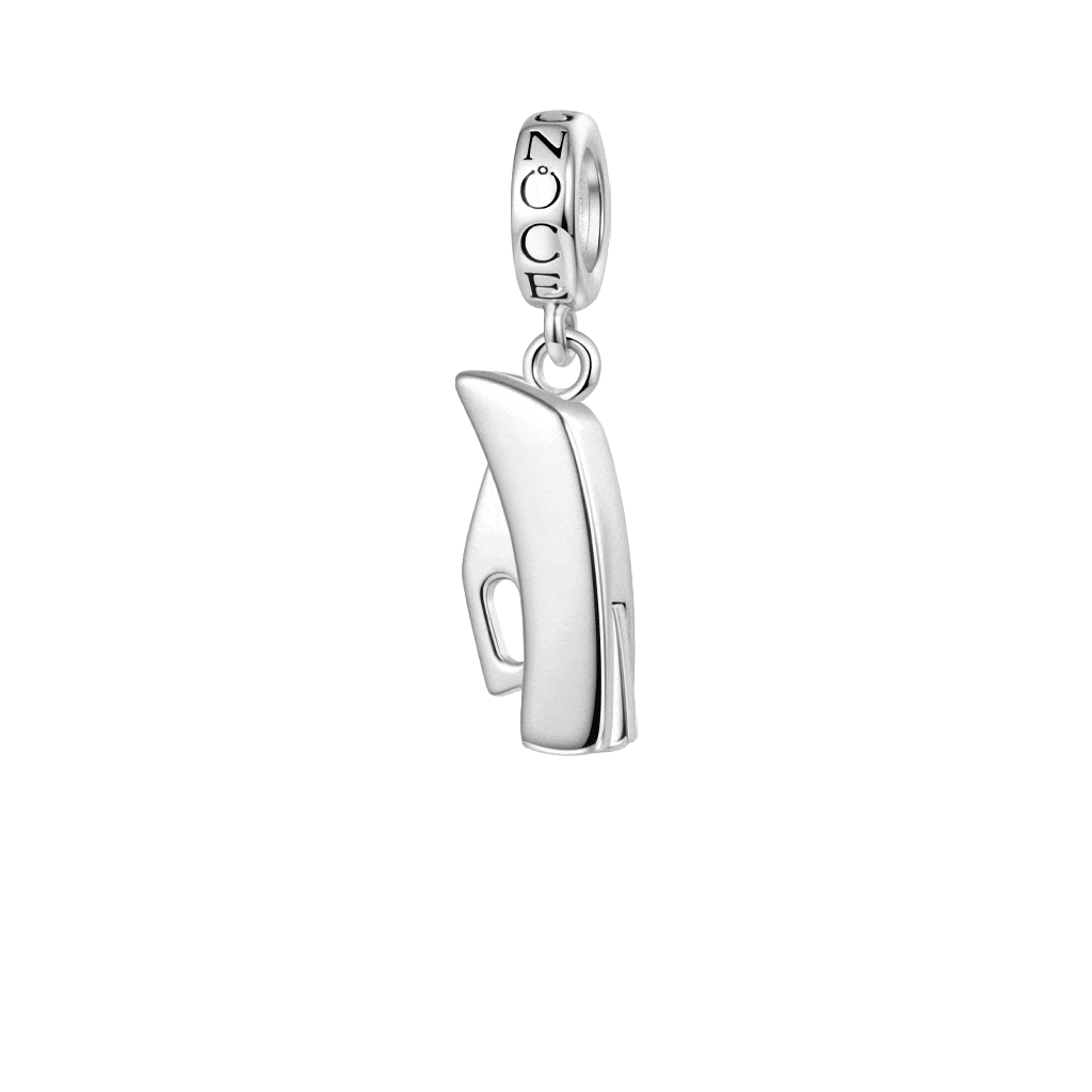 Gnoce Retractable Pocket Knife Engravable Charm Platinum-plated Silver Blend_1