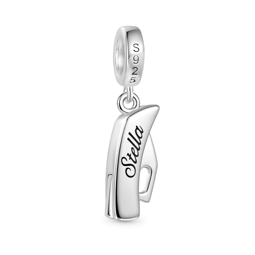 Gnoce Retractable Pocket Knife Engravable Charm Platinum-plated Silver Blend_2