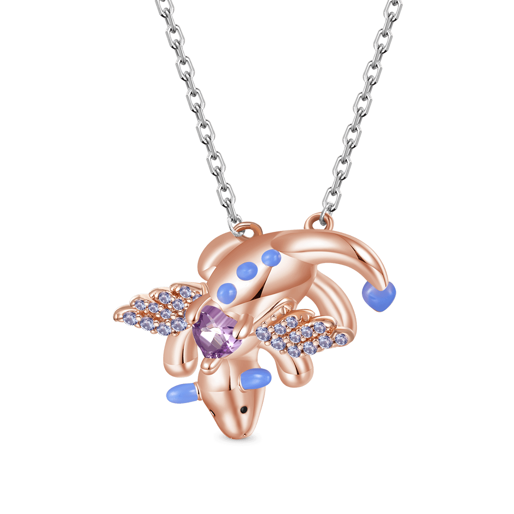 Gnoce Fun Persimmon Dragon Necklace Platinum-plated Silver Blend_1