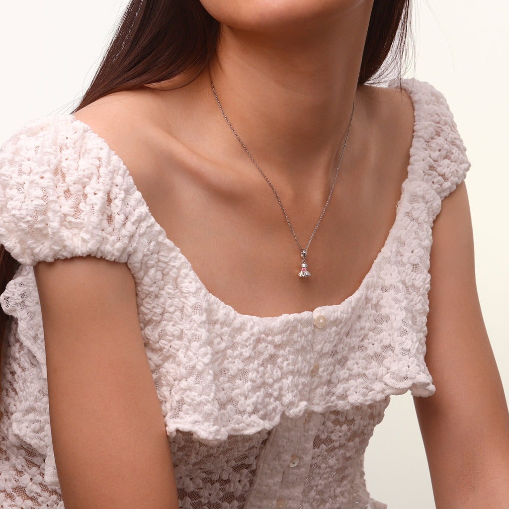 Gnoce Sunny Doll Charm Platinum-plated Silver Blend_5