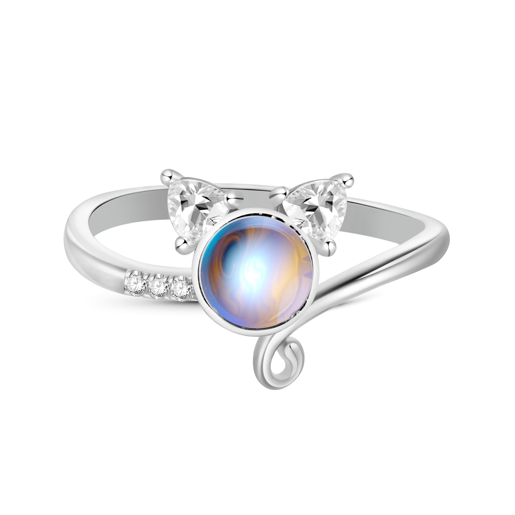 Gnoce Cat Moonstone Band Ring_1