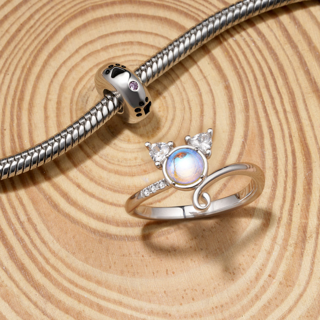 Gnoce Cat Moonstone Band Ring_3