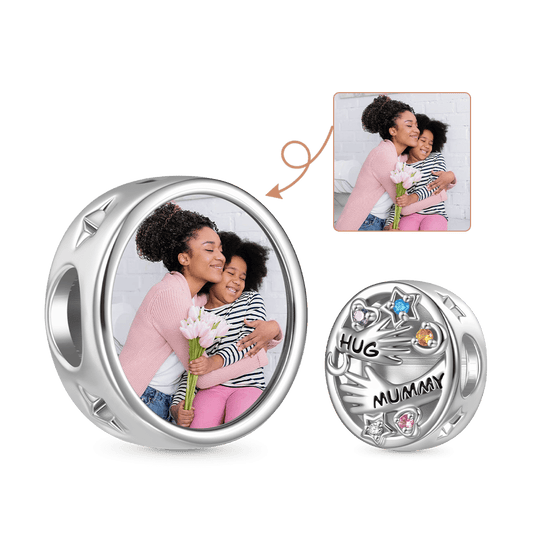Gnoce HUG MUMMY Photo Charm Platinum-plated Silver Blend_1