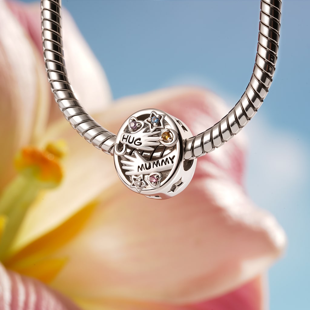 Gnoce HUG MUMMY Photo Charm Platinum-plated Silver Blend_4