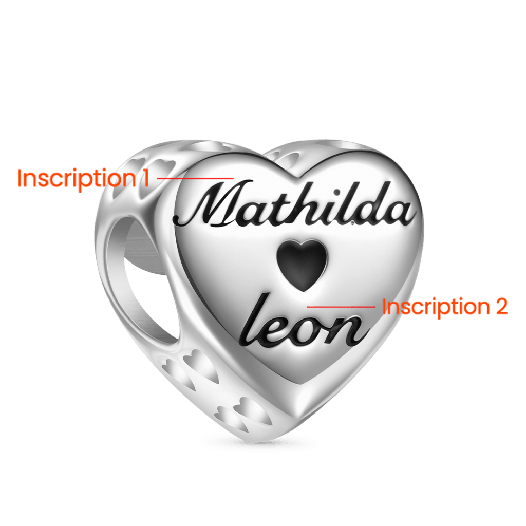 Gnoce Engravable Love Clock Rotating Arrow Charm Platinum-plated Silver Blend_4
