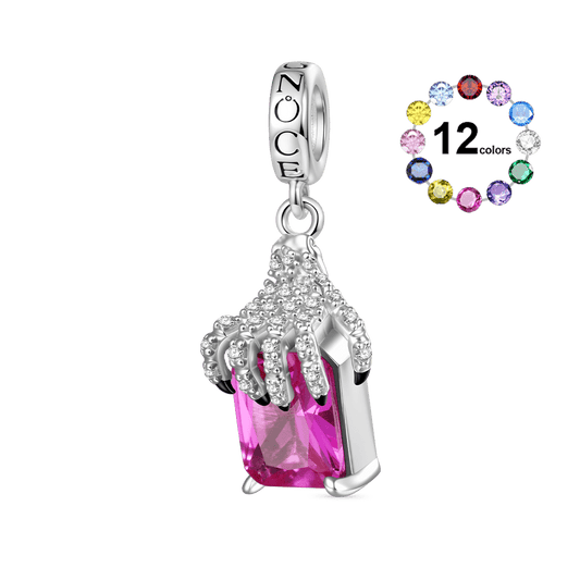 Gnoce Engravable Skeleton Hand Bone Birthstone Charm_1