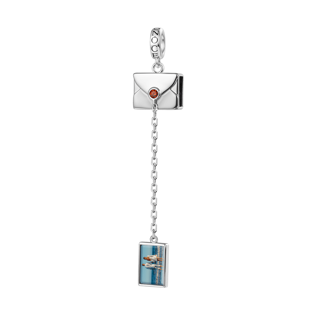 Gnoce Photo Secret Love Envelope Charm Platinum-plated Silver Blend_2