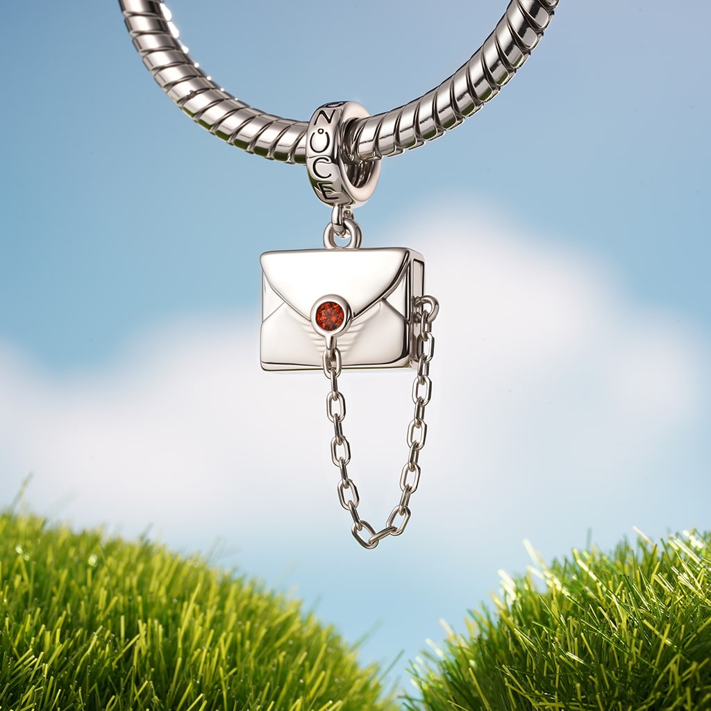 Gnoce Photo Secret Love Envelope Charm Platinum-plated Silver Blend_4
