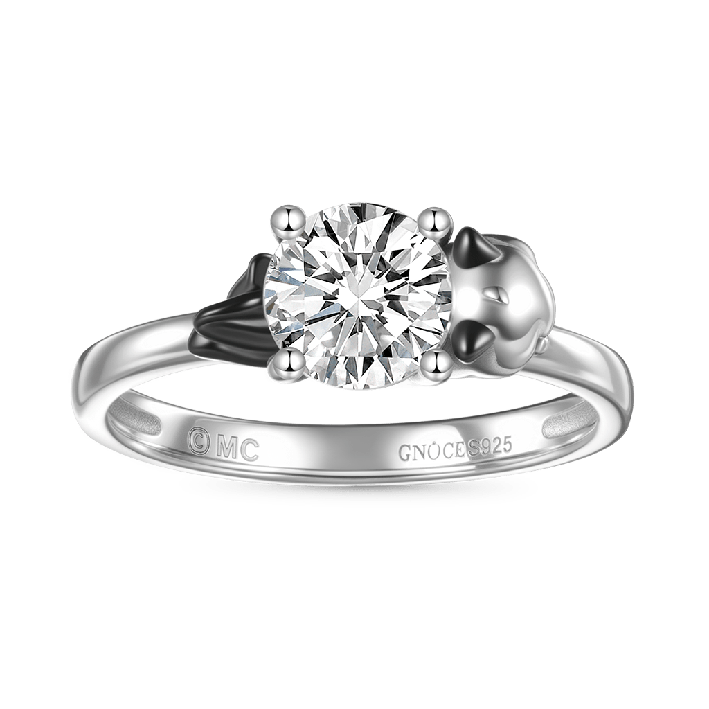 Gnoce Zag Heroez Miraculous - Cat Noir White Moissanite Ring_2