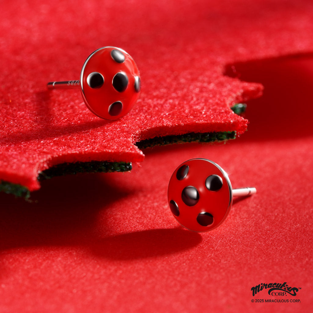 Gnoce Zag Heroez Miraculous - Ladybug Stud Earrings_4
