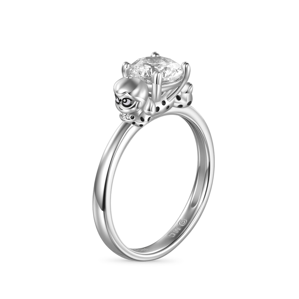 Gnoce Zag Heroez Miraculous - Ladybug White Moissanite Ring_1