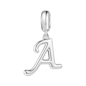 Gnoce "Always be With You" Letter A 925 Sterling Silver Dangling Charm Great for Bracelet or Necklace_1