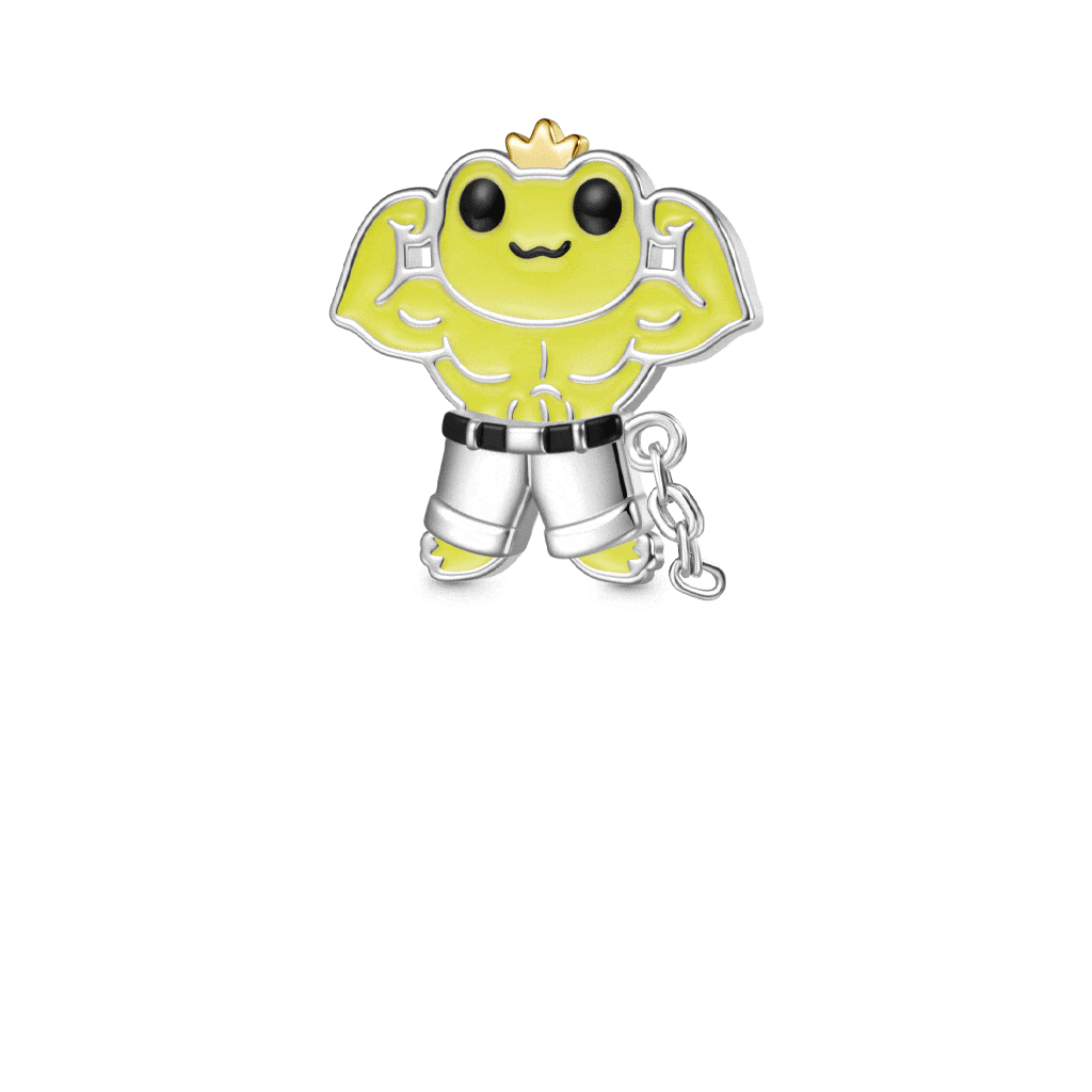 Gnoce Frog Magnetic Removable Pants Stopper Charm Platinum-plated Silver Blend_1