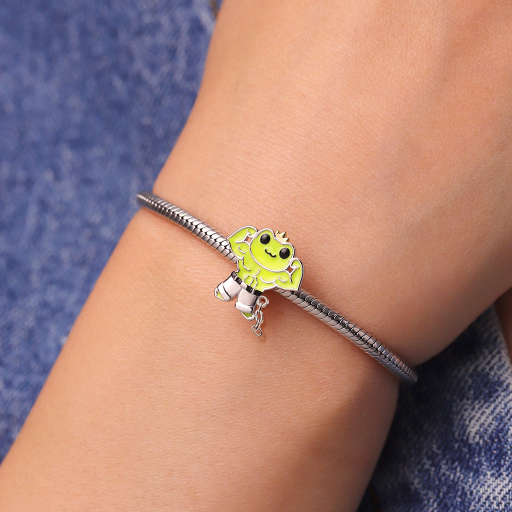 Gnoce Frog Magnetic Removable Pants Stopper Charm Platinum-plated Silver Blend_6
