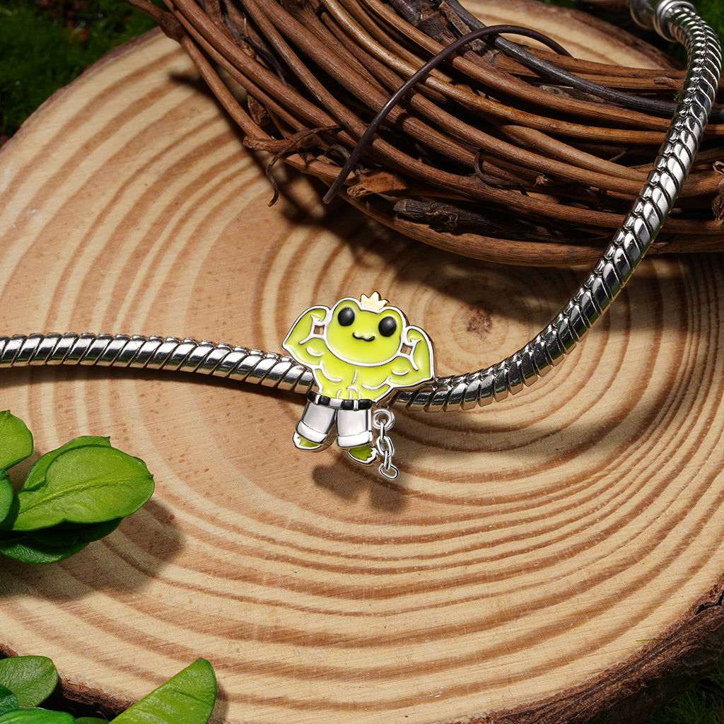 Gnoce Frog Magnetic Removable Pants Stopper Charm Platinum-plated Silver Blend_4