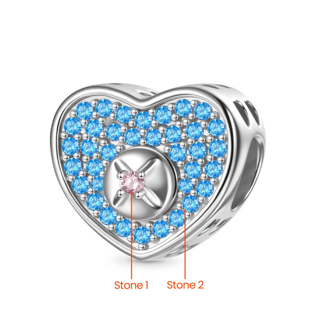 Gnoce Engravable Screw Heart-Shaped Birthstone Charm_3