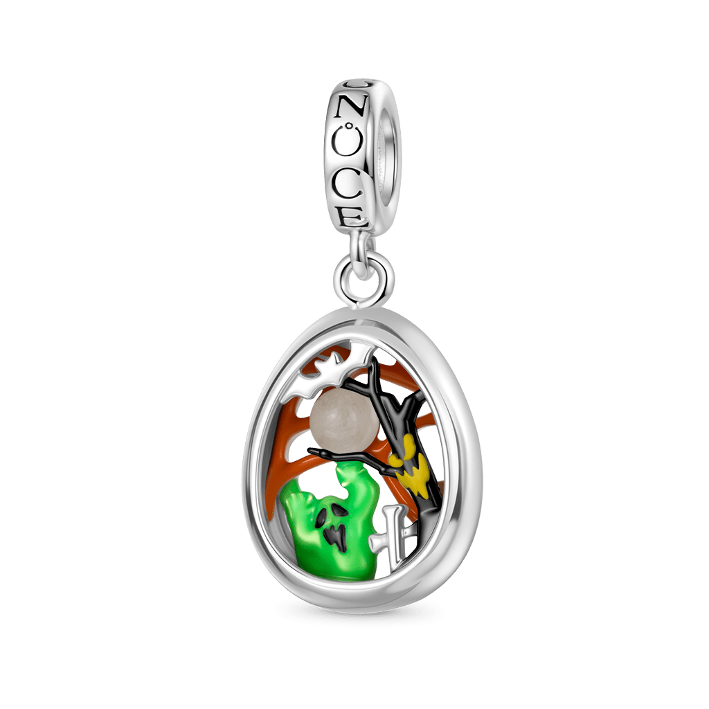 Gnoce Halloween Landscape Egg Glow-in-the-Dark Pendant Dangle Charm_2