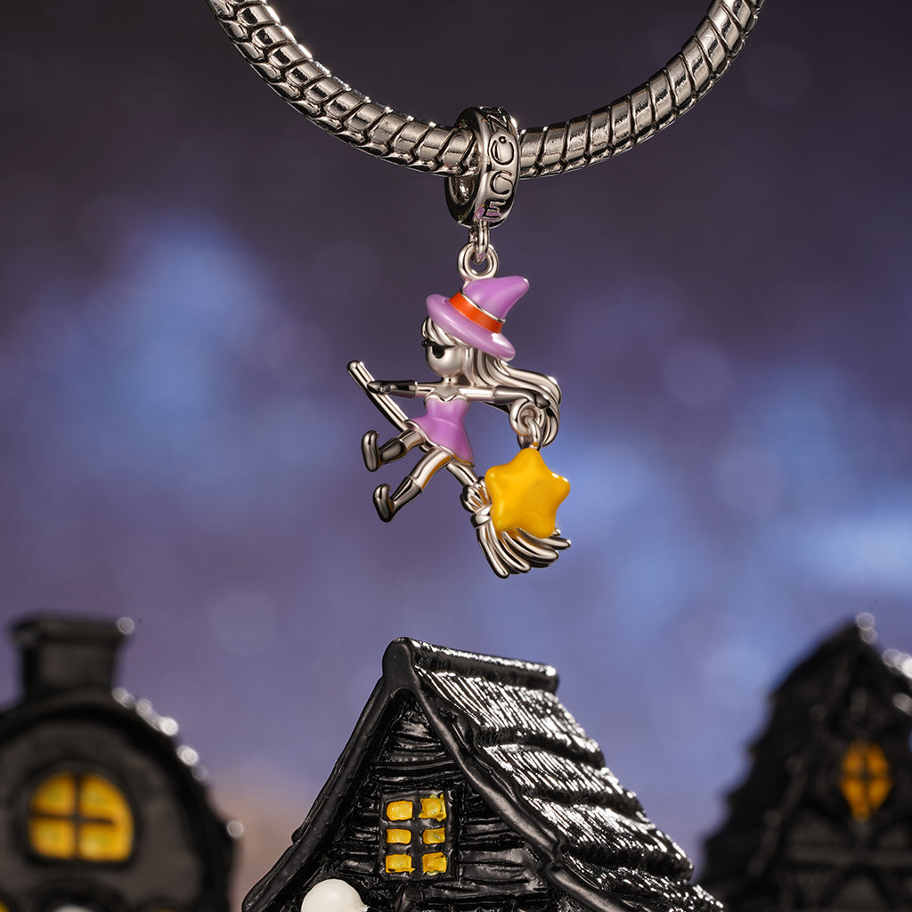 Gnoce Halloween Elf Witch Glow-in-the-Dark Pendant Dangle Charm_4