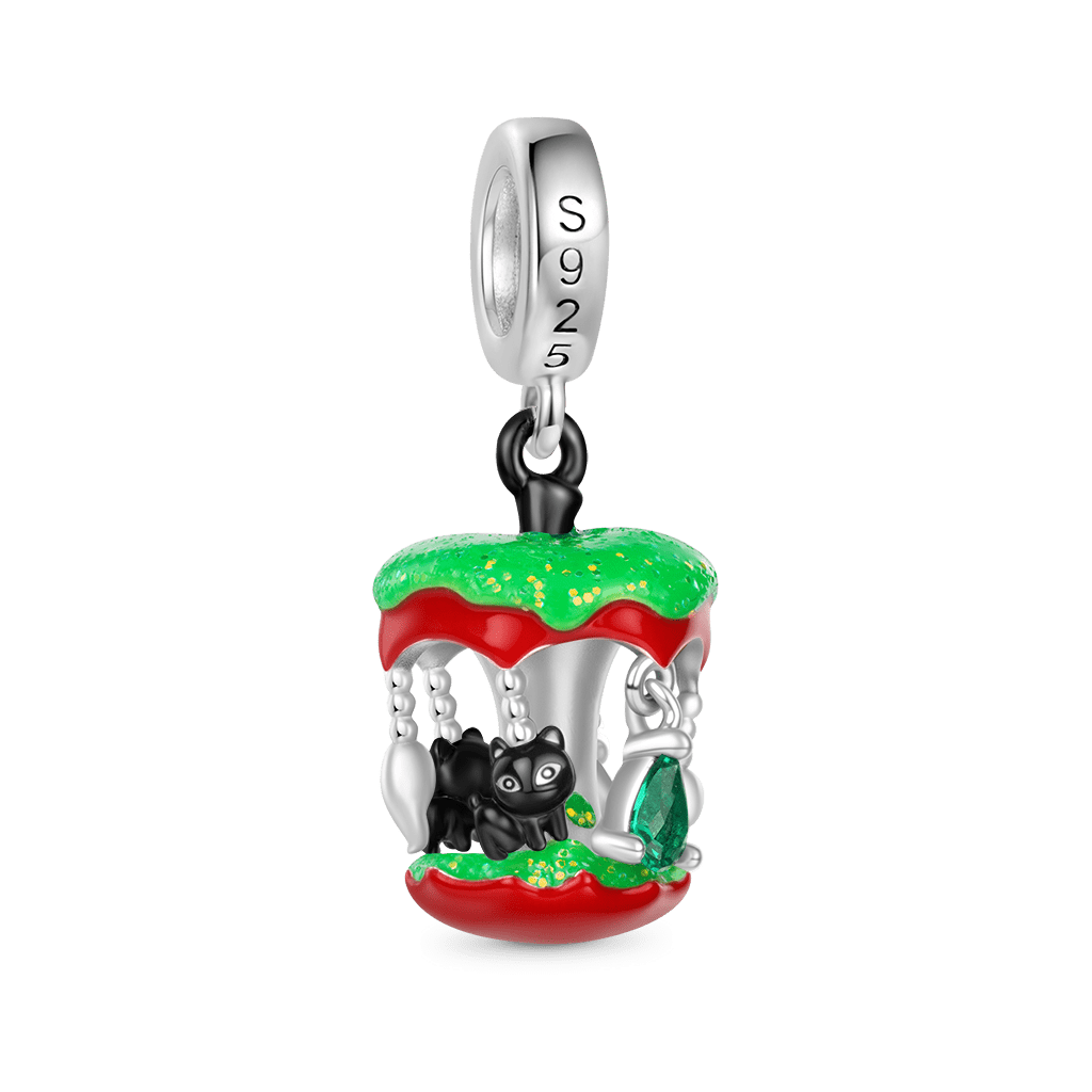 Gnoce Halloween Poison Apple Carousel Glow-in-the-Dark Pendant Dangle Charm_3