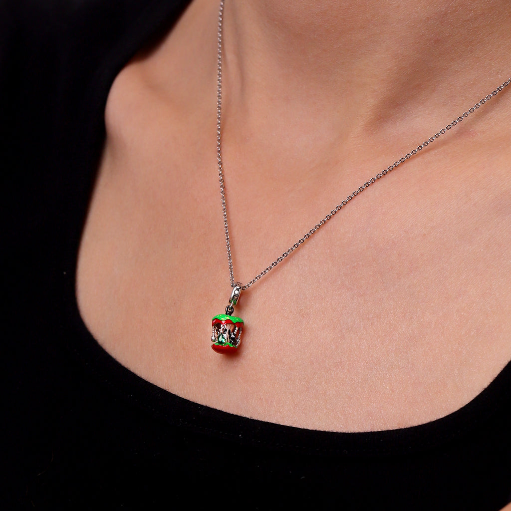 Gnoce Halloween Poison Apple Carousel Glow-in-the-Dark Pendant Dangle Charm_6