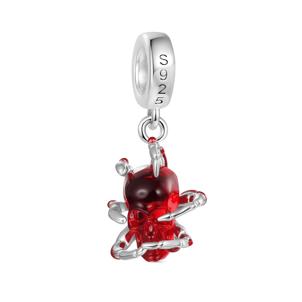 Gnoce Blood Spider Skull Pendant Dangle Charm_2