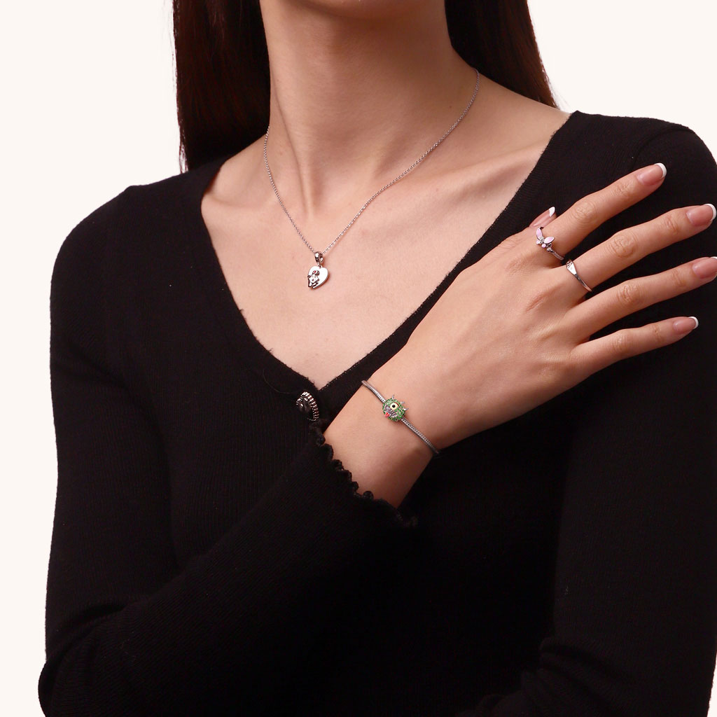 Gnoce Halloween One-Eyed Green Monster Pumpkin Charm_4