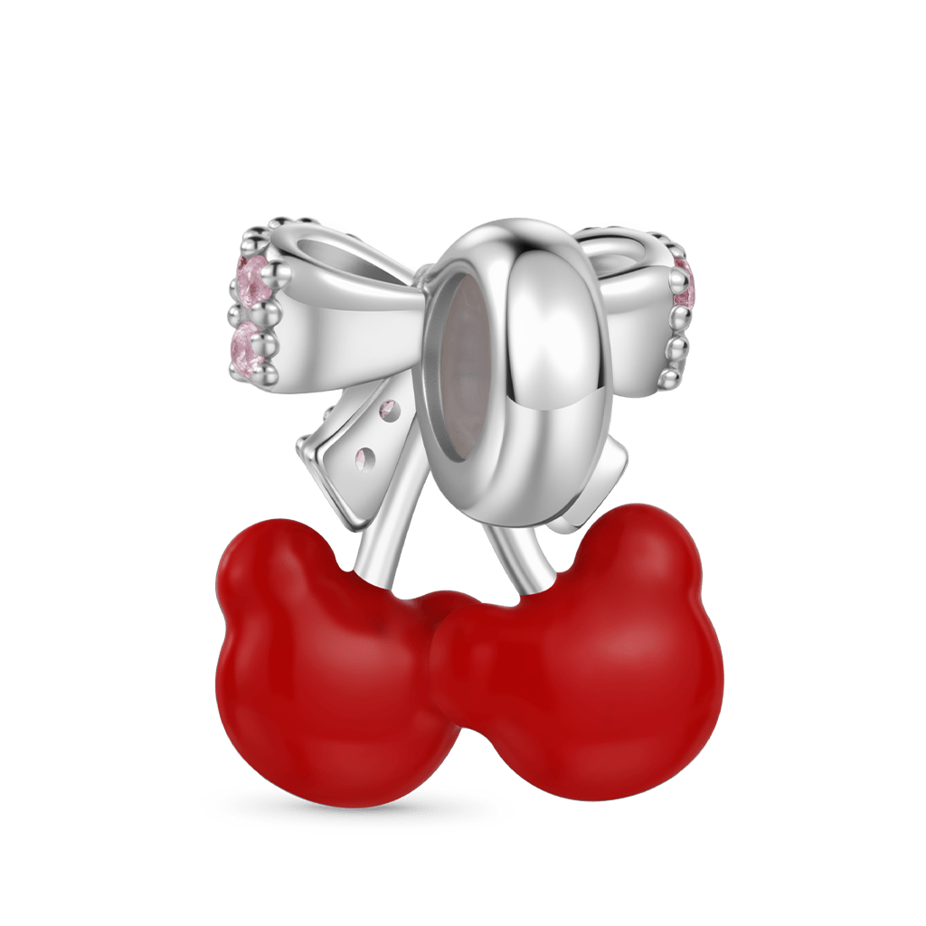 Gnoce Bow-knot Cherry Bear Charm_2