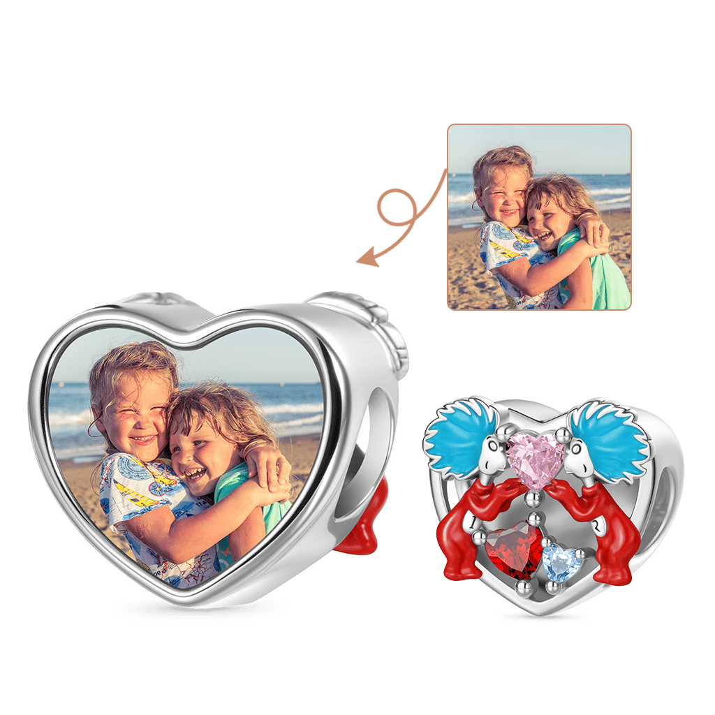 Gnoce The Cat in the Hat Thing 1 & Thing 2 Personalized Photo Charm_1