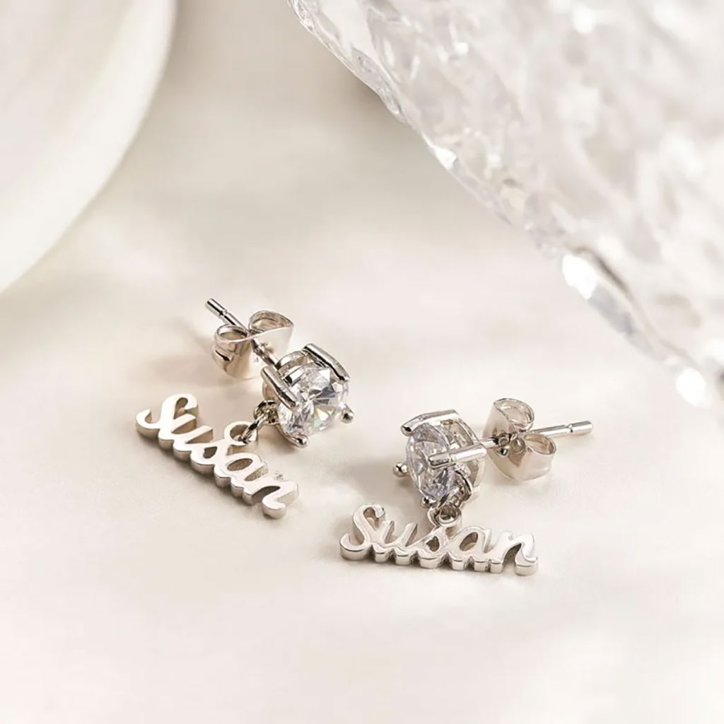 Gnoce Personalized Name Birthstone Drop Earrings_4