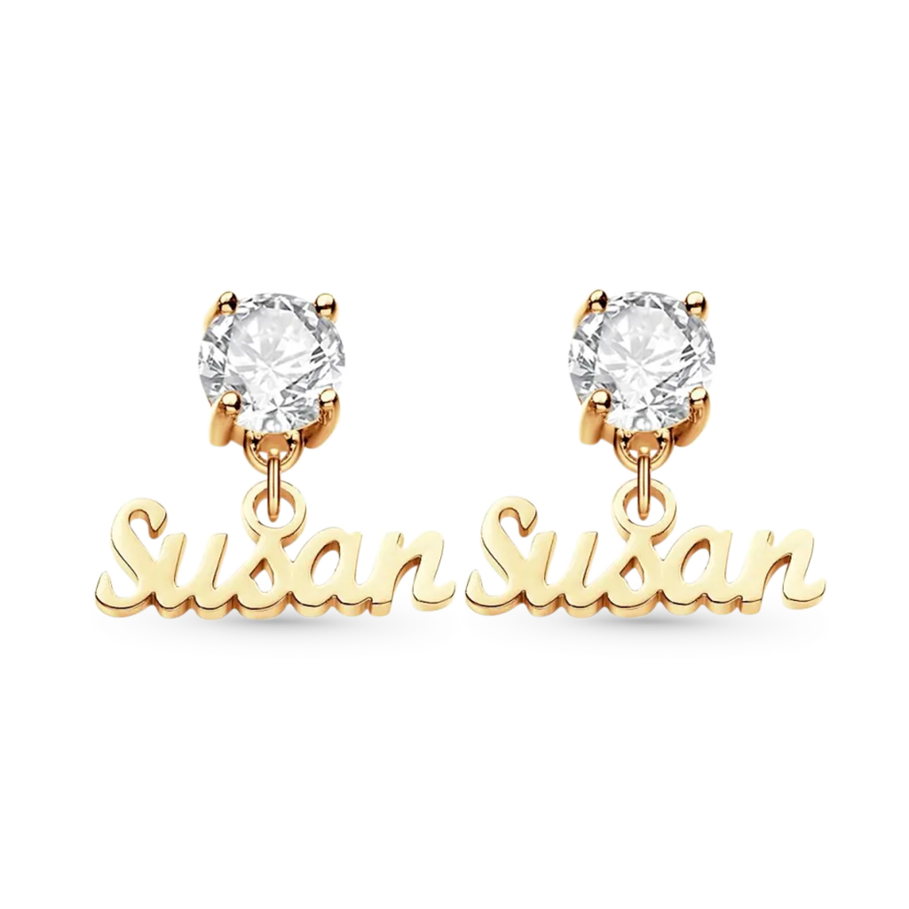 Gnoce Personalized Name Birthstone Drop Earrings_3