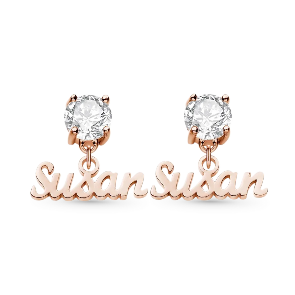 Gnoce Personalized Name Birthstone Drop Earrings_2