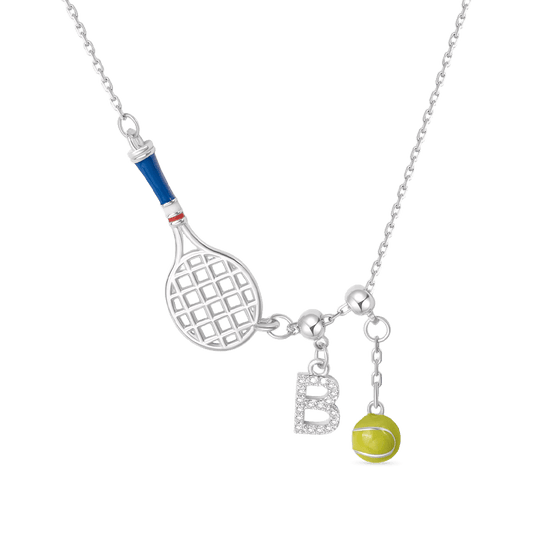 Gnoce Personalized Tennis Ball Racket Necklace_1