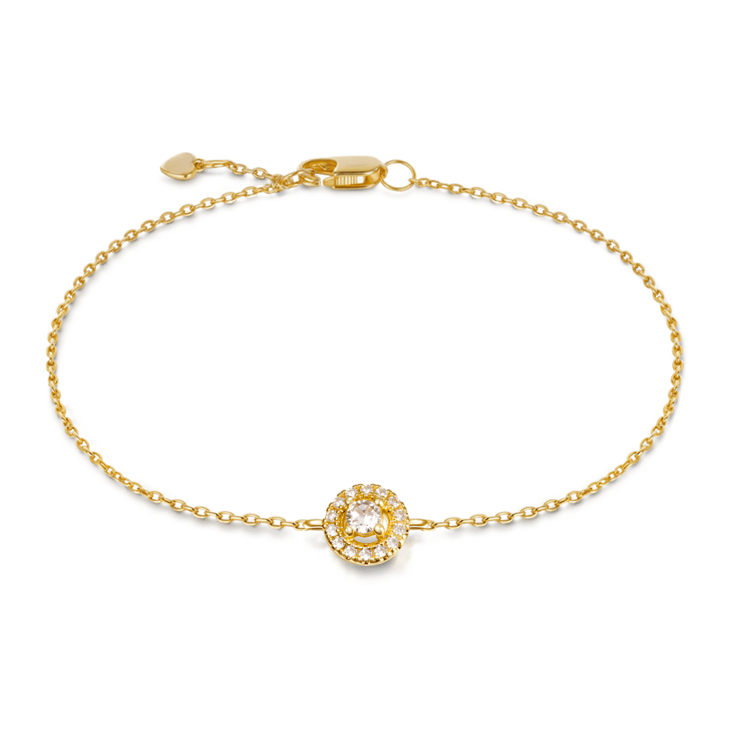 Solid Gold Simple Style Round Bracelet_1