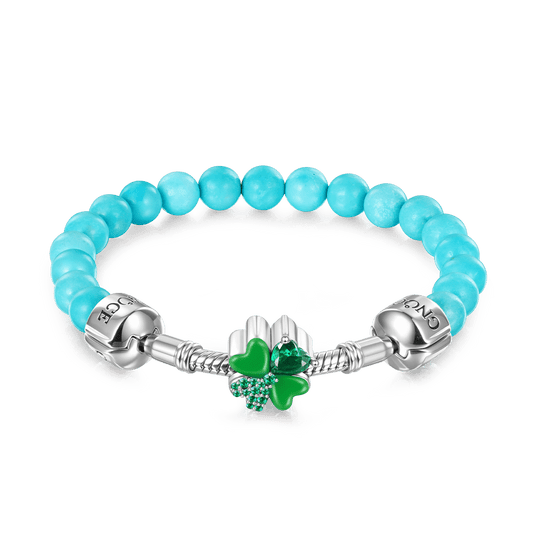 Gnoce Adjustable Natural Turquoise Gemstone Basic Bracelet_1