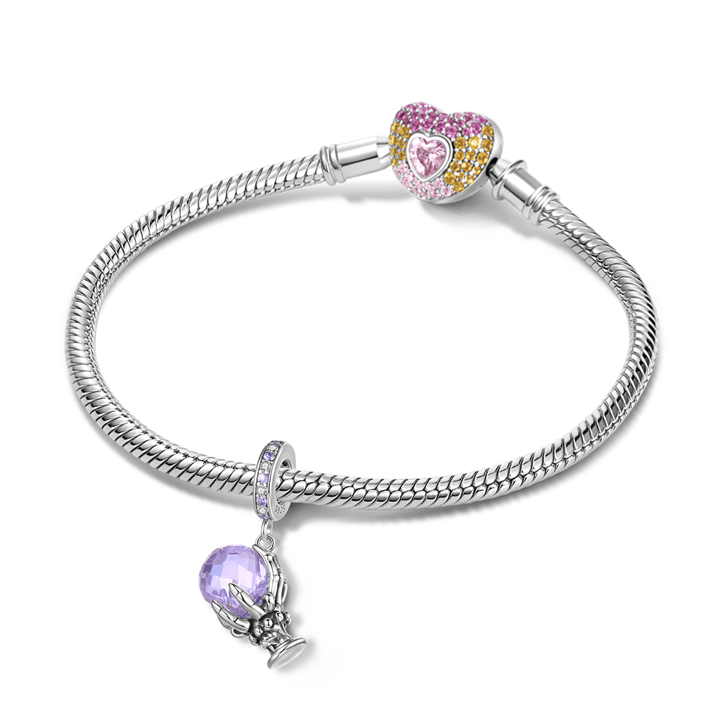 Gnoce Halloween Magic Crystal Skull Hand Pendant Dangle Charm_3