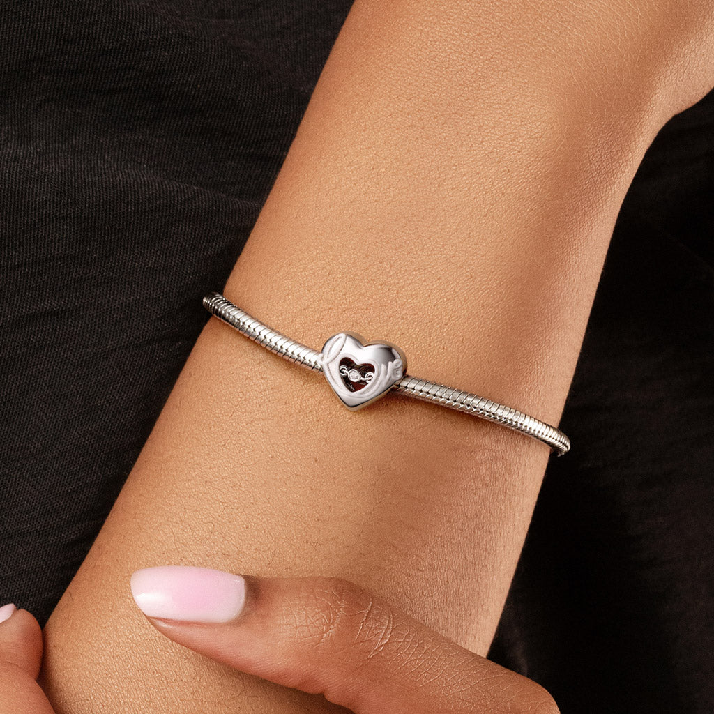 Gnoce Glow-in-the-Dark Beating Heart Personalized Birthstone Charm_3