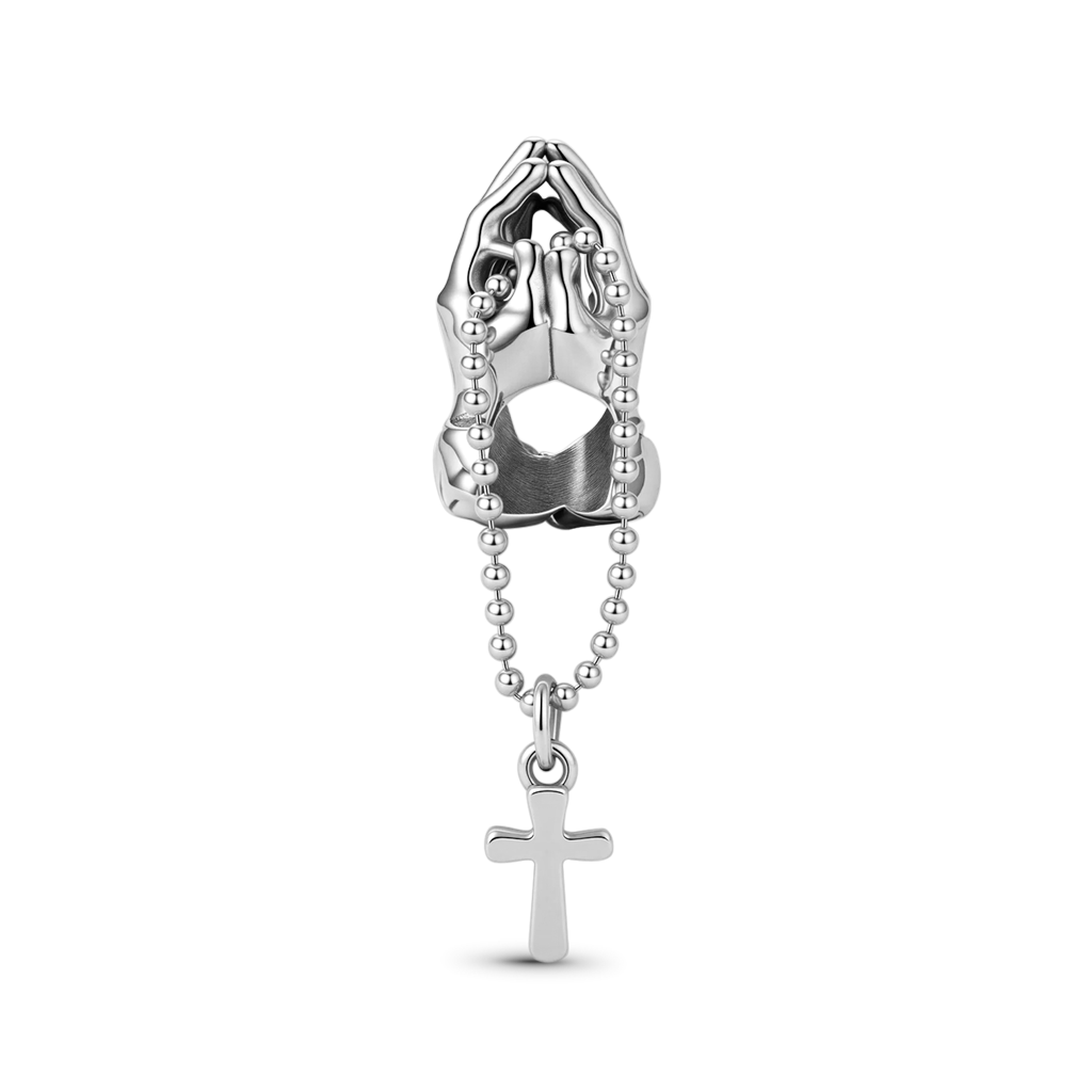 Gnoce Praying Hands with Cross Faith Charm_5