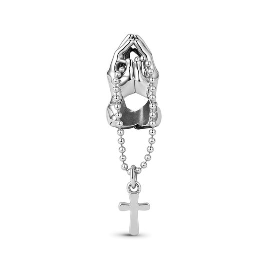 Gnoce Praying Hands with Cross Faith Charm_5