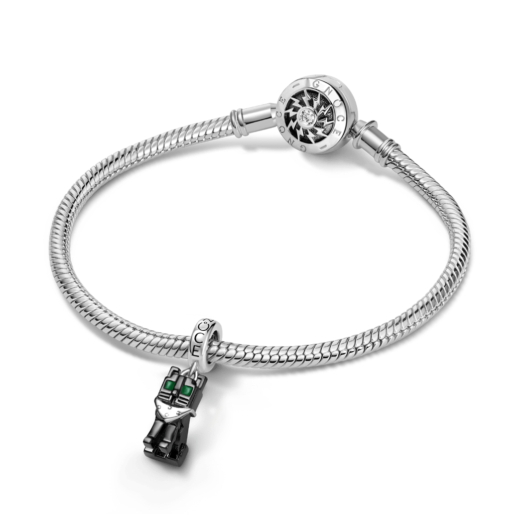 Gnoce Pixel Halloween Black Cat Glow-in-the-Dark Pendant Dangle Charm_3