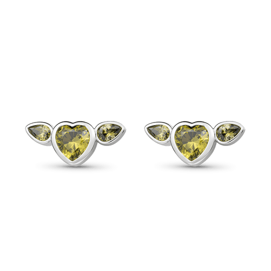 Gnoce Shinning Little Elf Three-stone Stud Earrings_1
