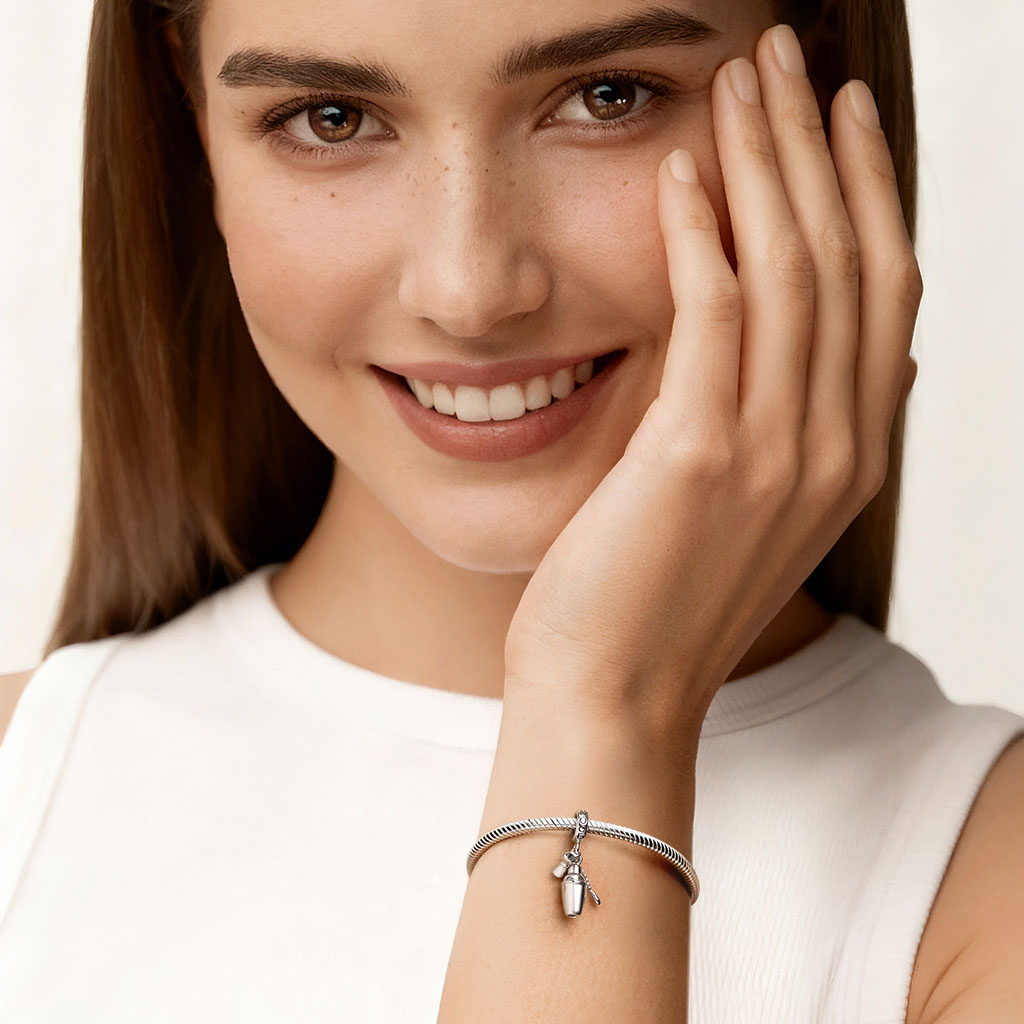 Gnoce Cocktail Shaker Suit Pendant Dangle Charm_4