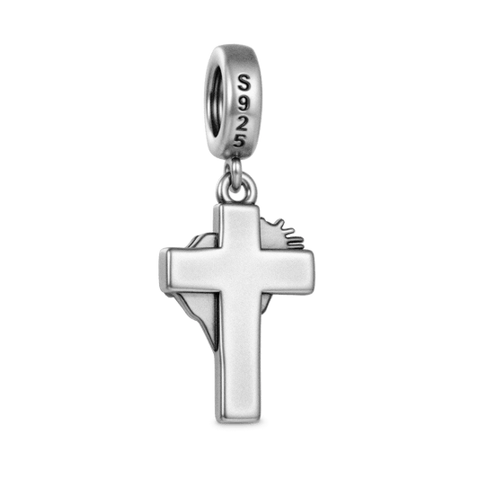 Gnoce Cross with Thorn Crown Pendant Dangle Charm_5