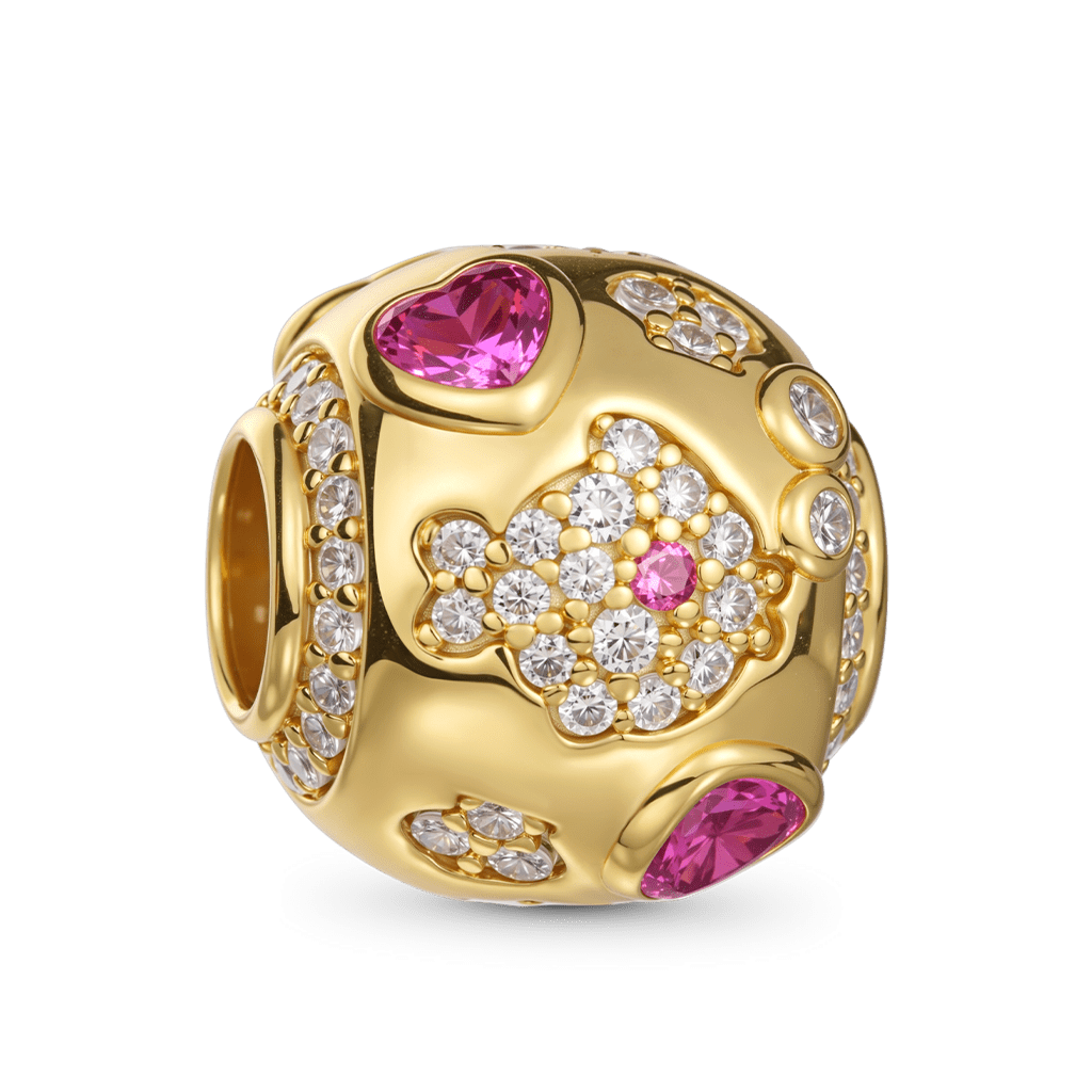 Gnoce Sparkling Fish with Pink Hearts Charm_5