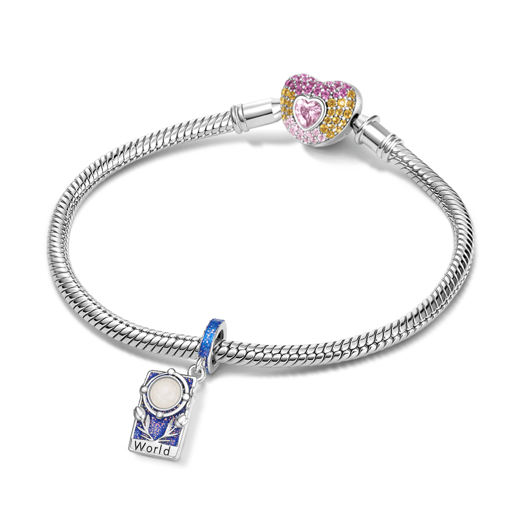 Gnoce Tarot World Card Glow-in-the-Dark Pendant Dangle Charm_3