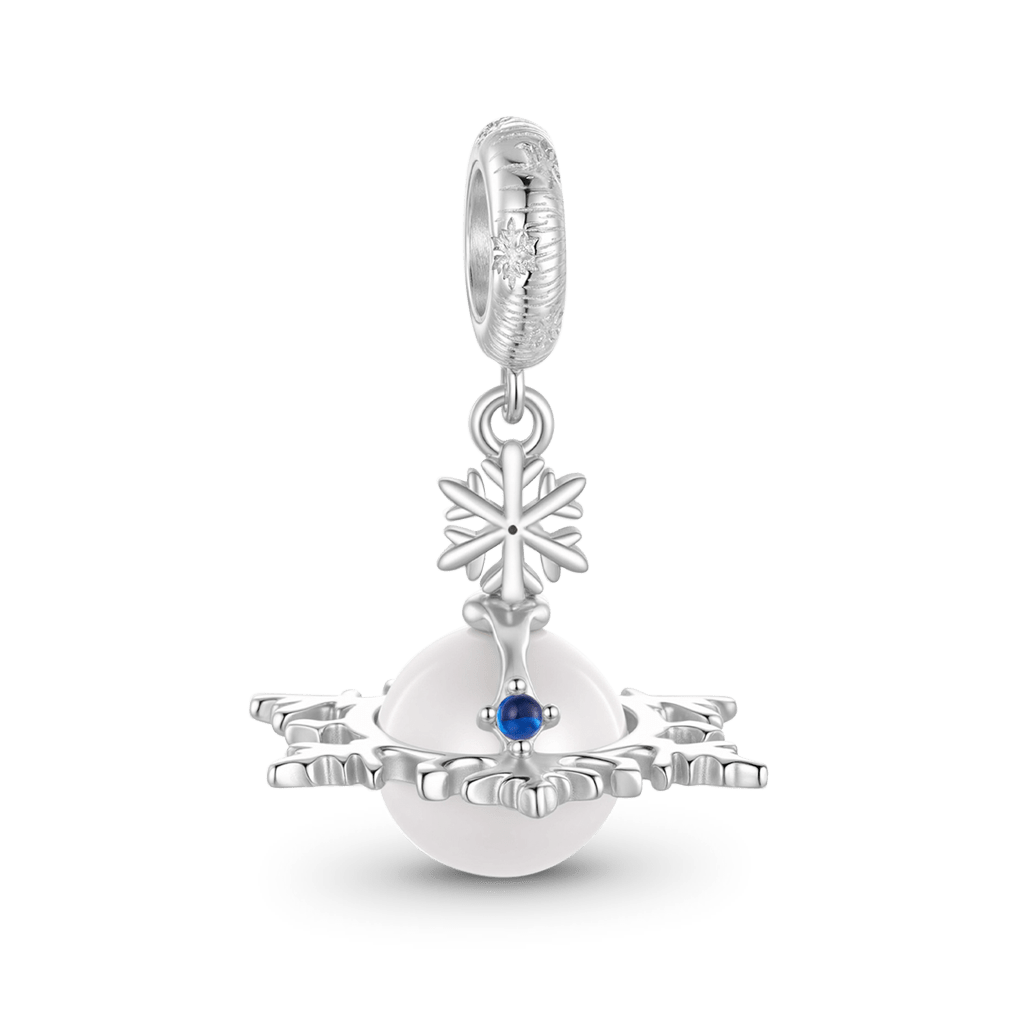 Gnoce Dreamy Pearl Snowflake Planet Pendant Dangle Charm_5